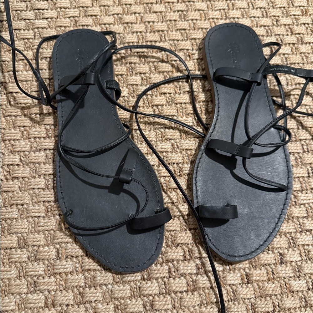Madewell Black Strappy Sandals